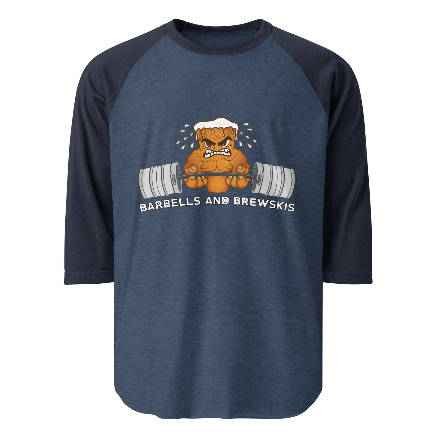 Unisex 3/4 sleeve raglan shirt