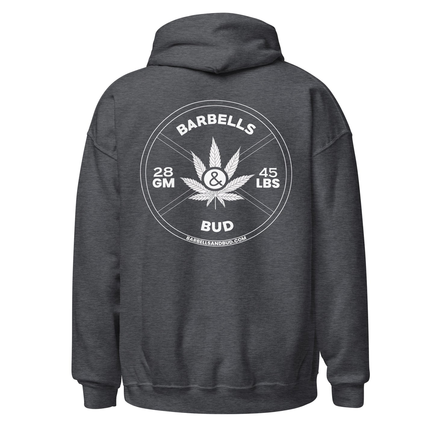 Unisex Pullover Hoodie - Back Design - Barbells & Bud