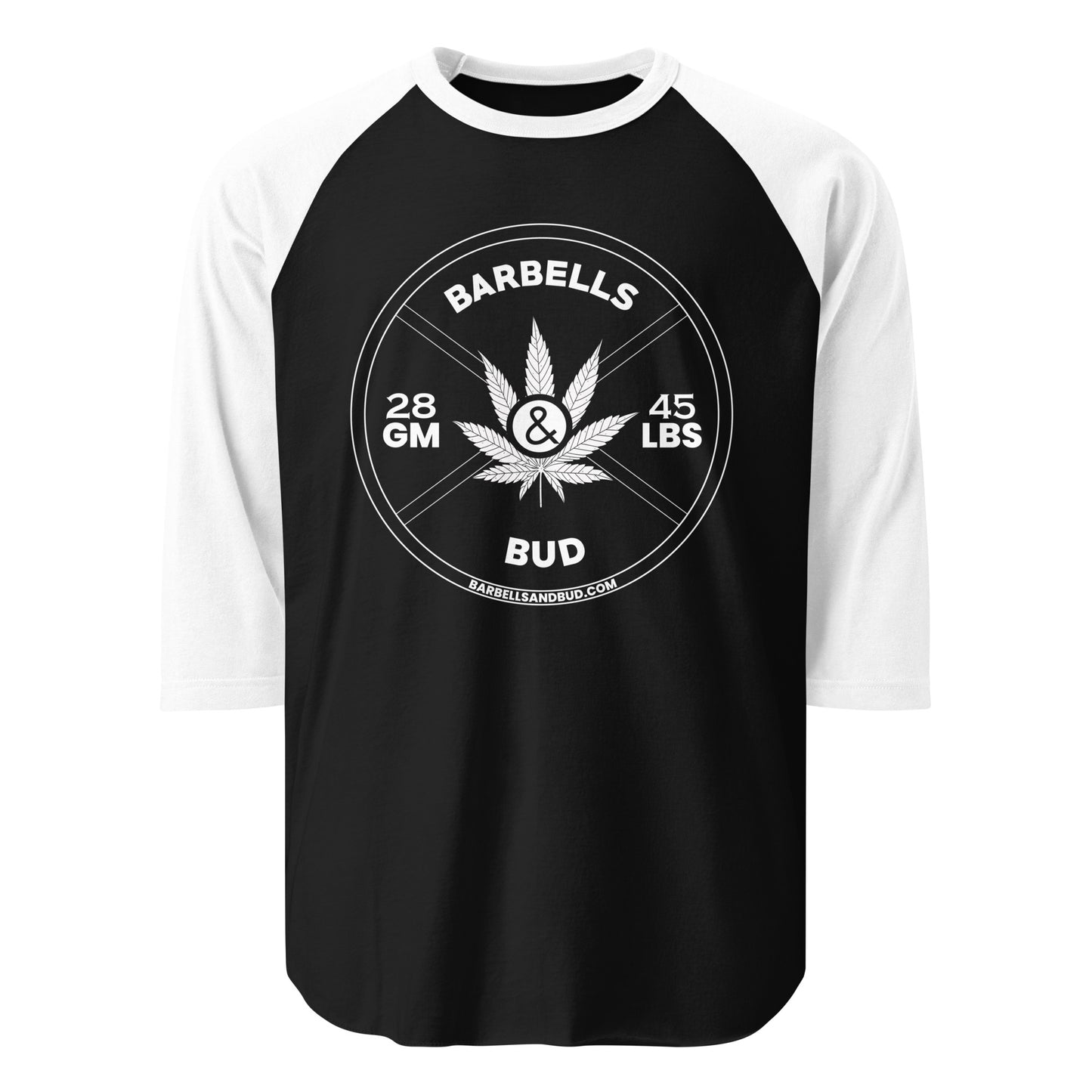 3/4 sleeve raglan shirt - Barbells & Bud