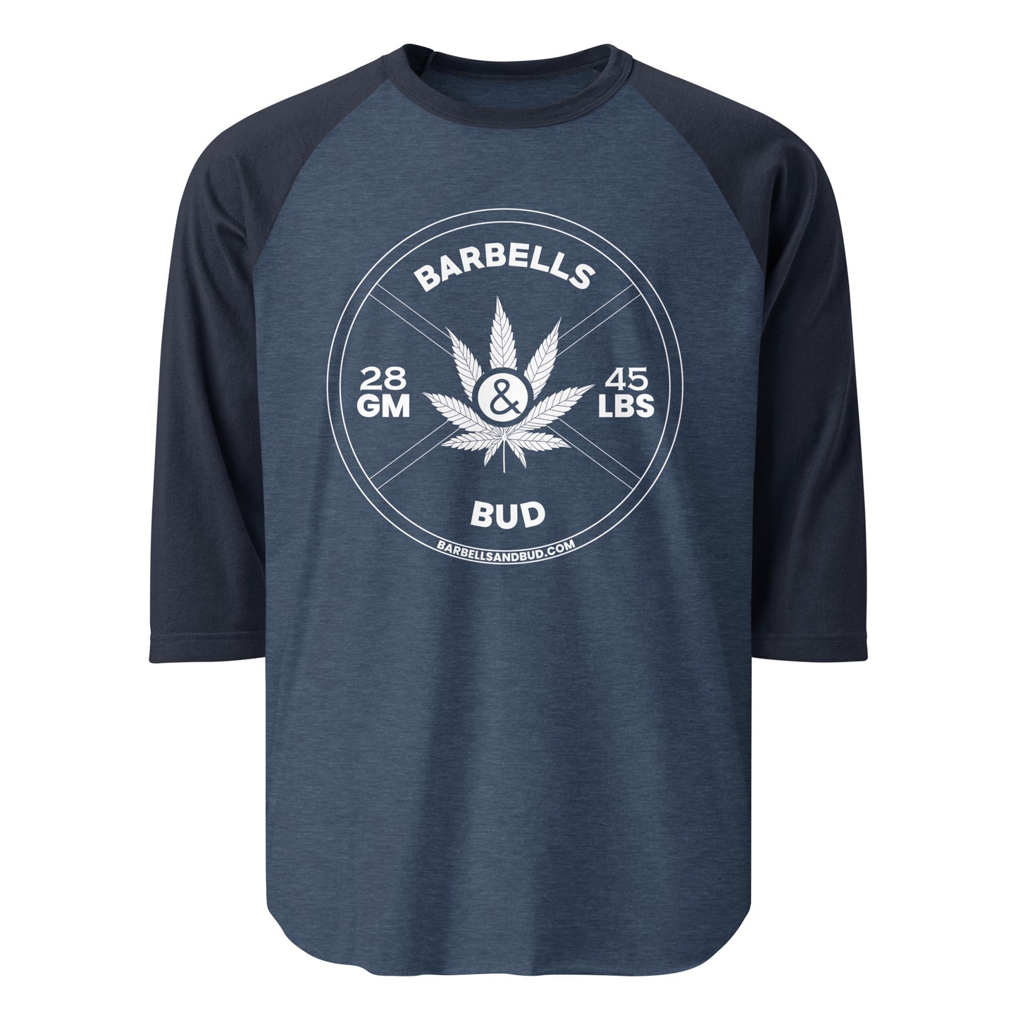 3/4 sleeve raglan shirt - Barbells & Bud