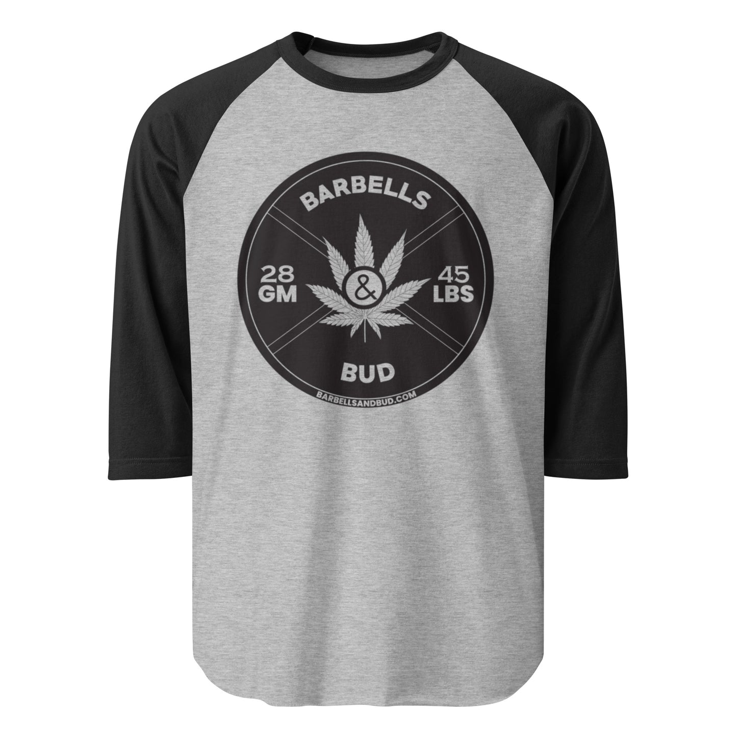 3/4 sleeve raglan shirt - Barbells & Bud