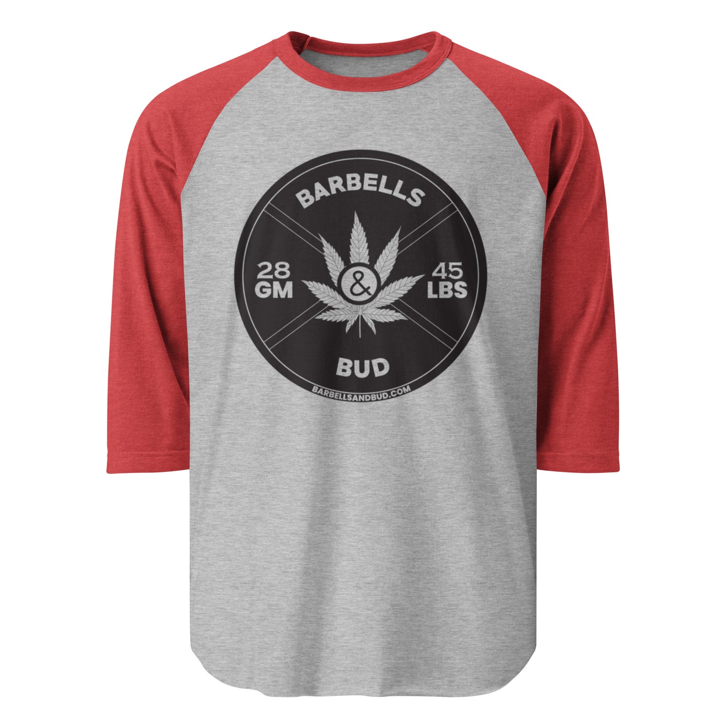 3/4 sleeve raglan shirt - Barbells & Bud