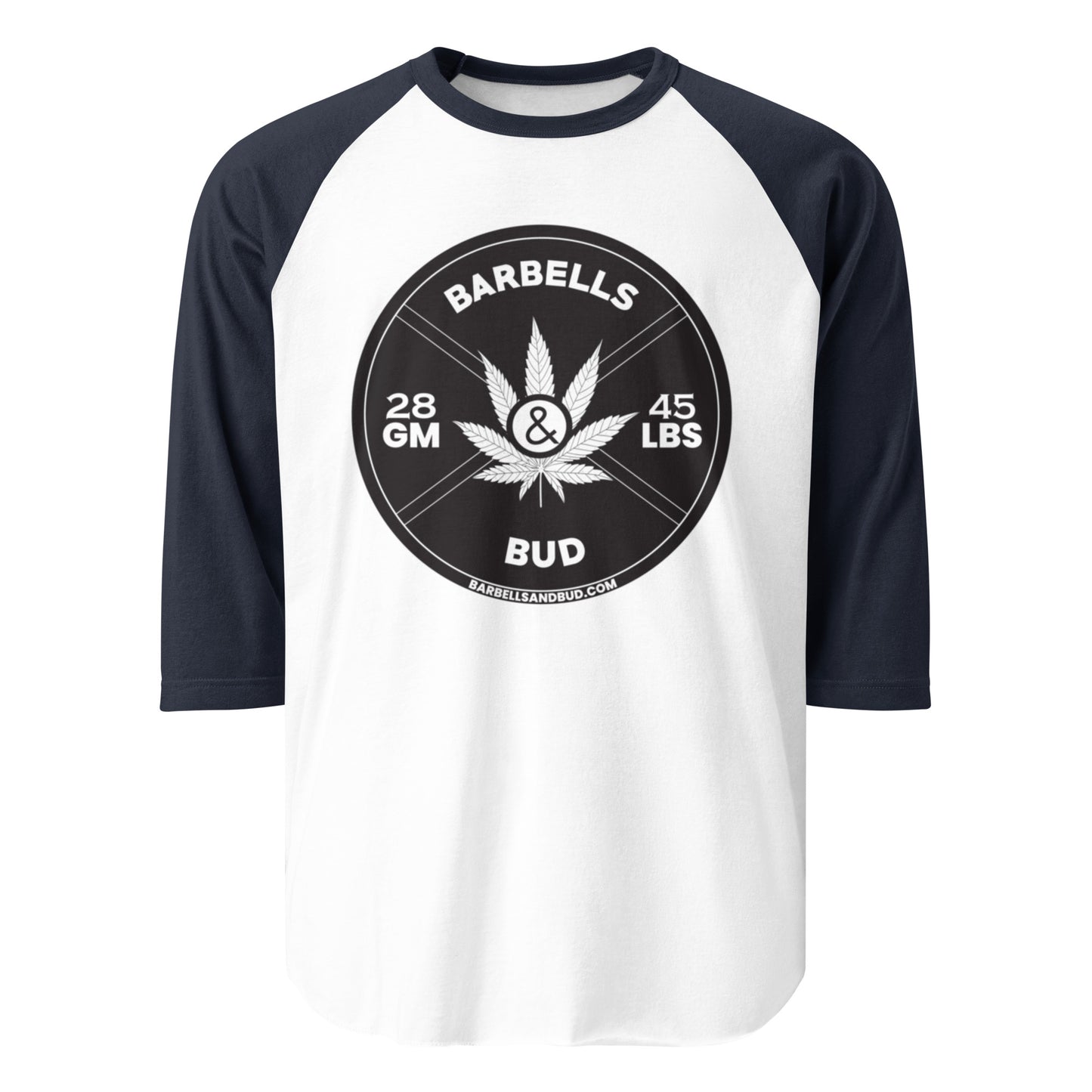 3/4 sleeve raglan shirt - Barbells & Bud