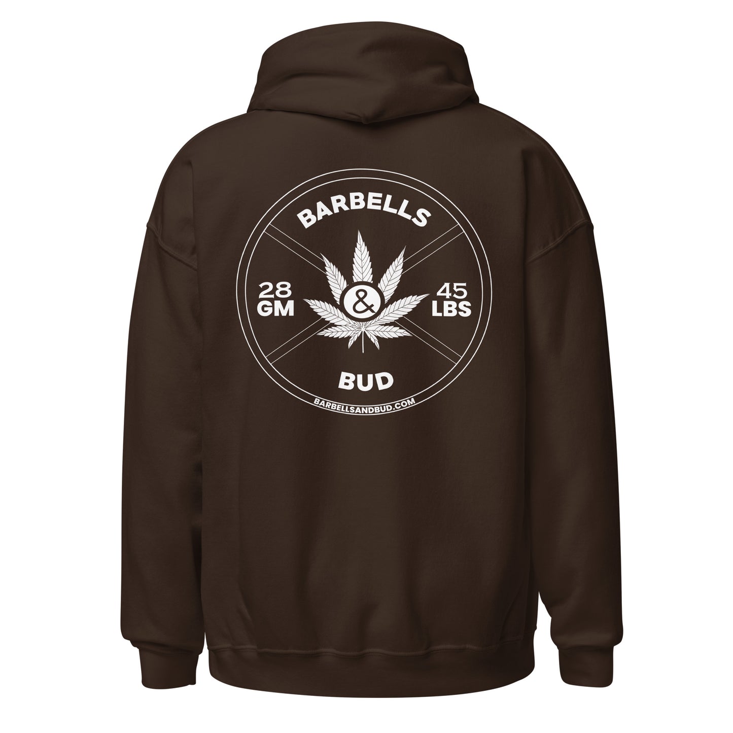 Unisex Pullover Hoodie - Back Design - Barbells & Bud