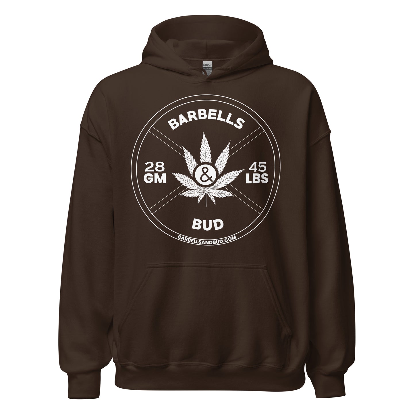 Unisex Pullover Hoodie - Front Design - Barbells & Bud