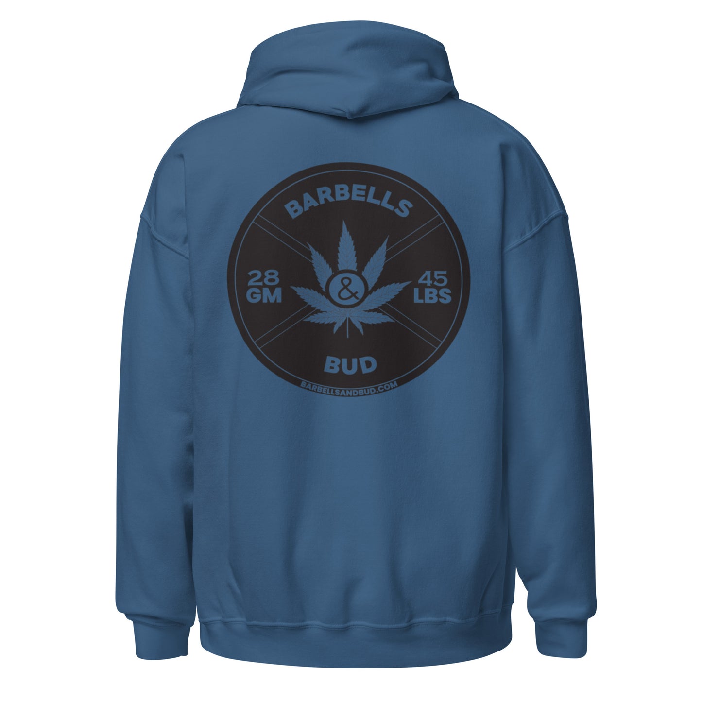 Unisex Pullover Hoodie - Back Design - Barbells & Bud