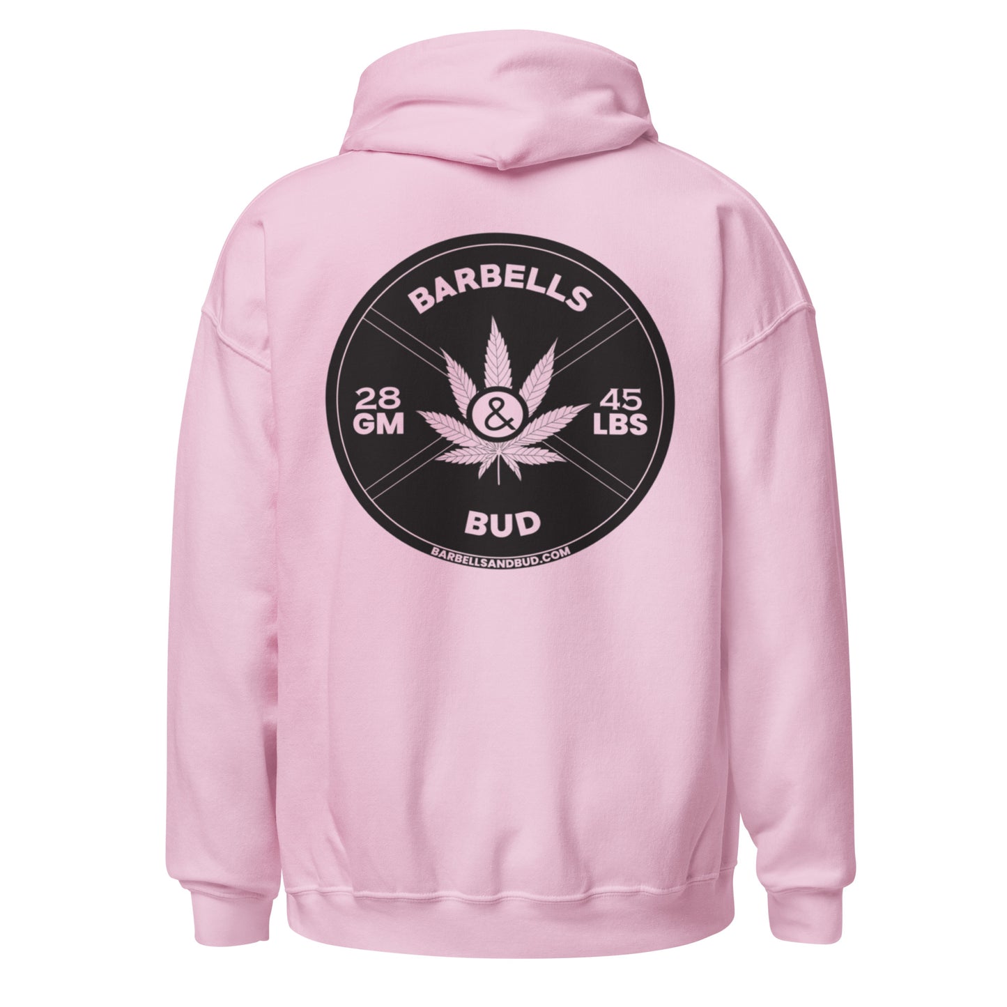 Unisex Pullover Hoodie - Back Design - Barbells & Bud