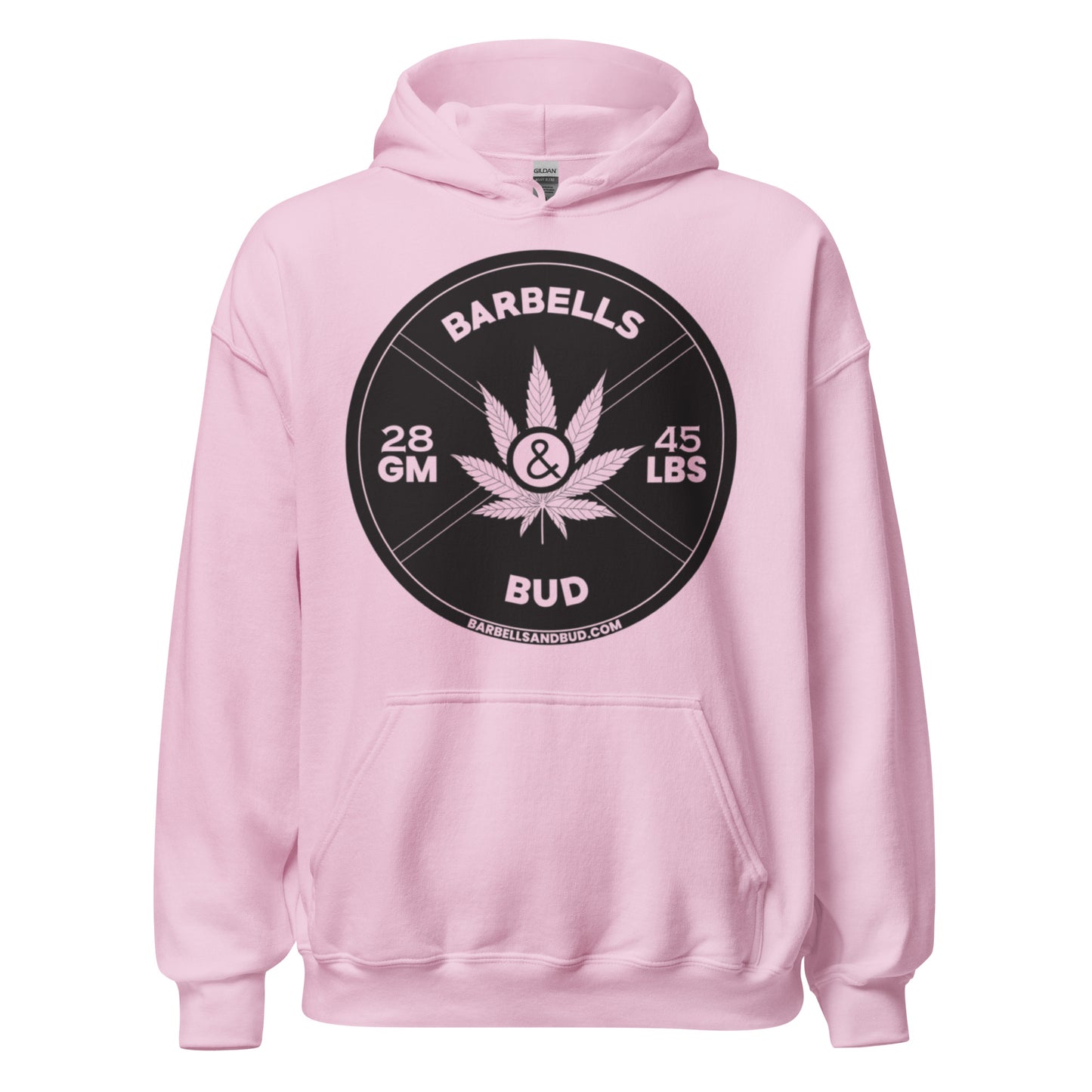 Unisex Pullover Hoodie - Front Design - Barbells & Bud