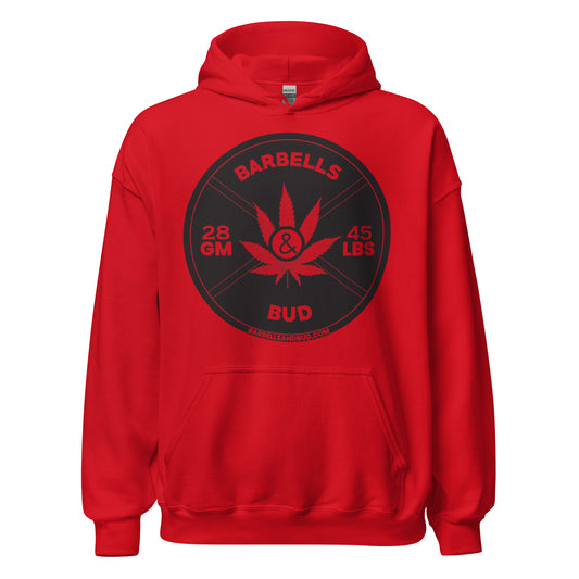 Unisex Pullover Hoodie - Front Design - Barbells & Bud