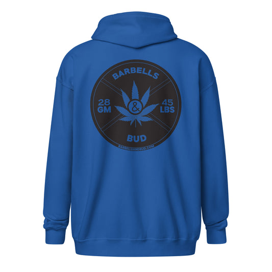 Unisex heavy blend zip hoodie - Barbells & Bud