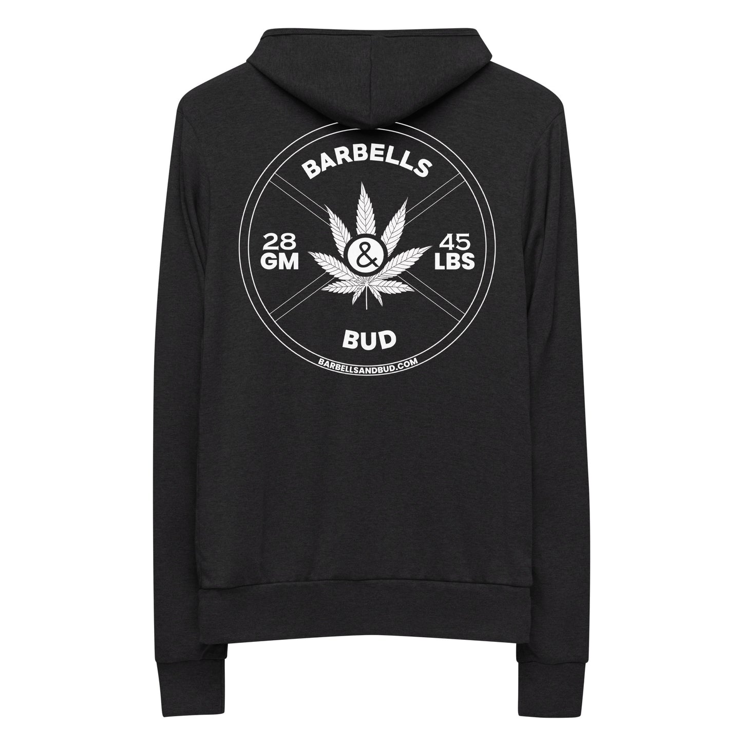 Unisex lightweight zip hoodie - Barbells & Bud