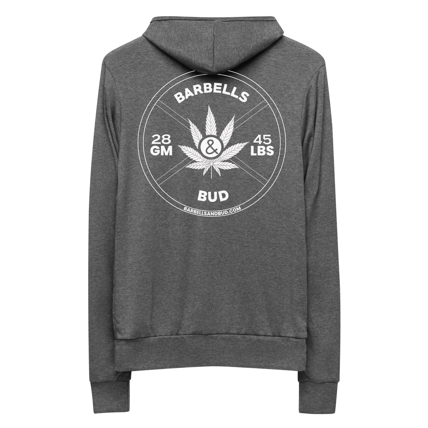 Unisex lightweight zip hoodie - Barbells & Bud