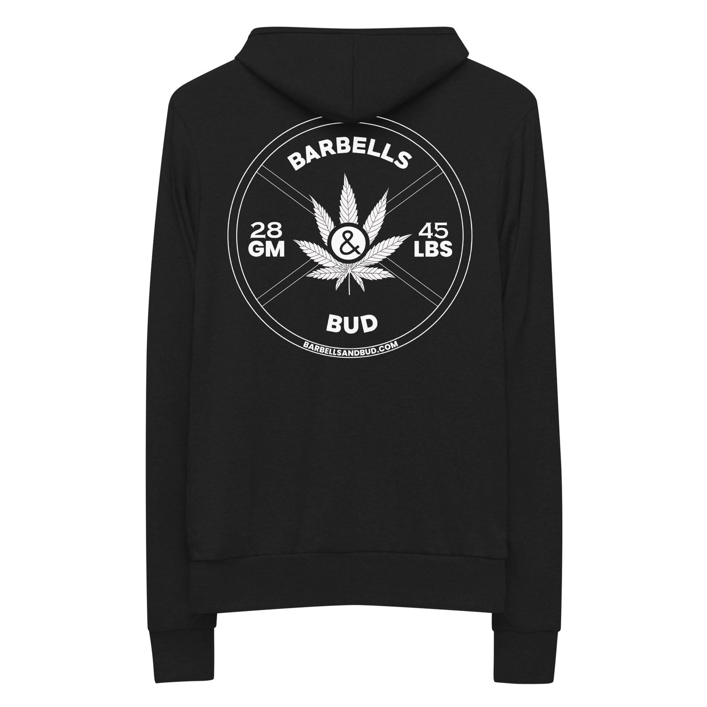 Unisex lightweight zip hoodie - Barbells & Bud