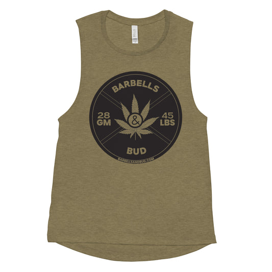 Ladies’ Muscle Tank - Barbells & Bud